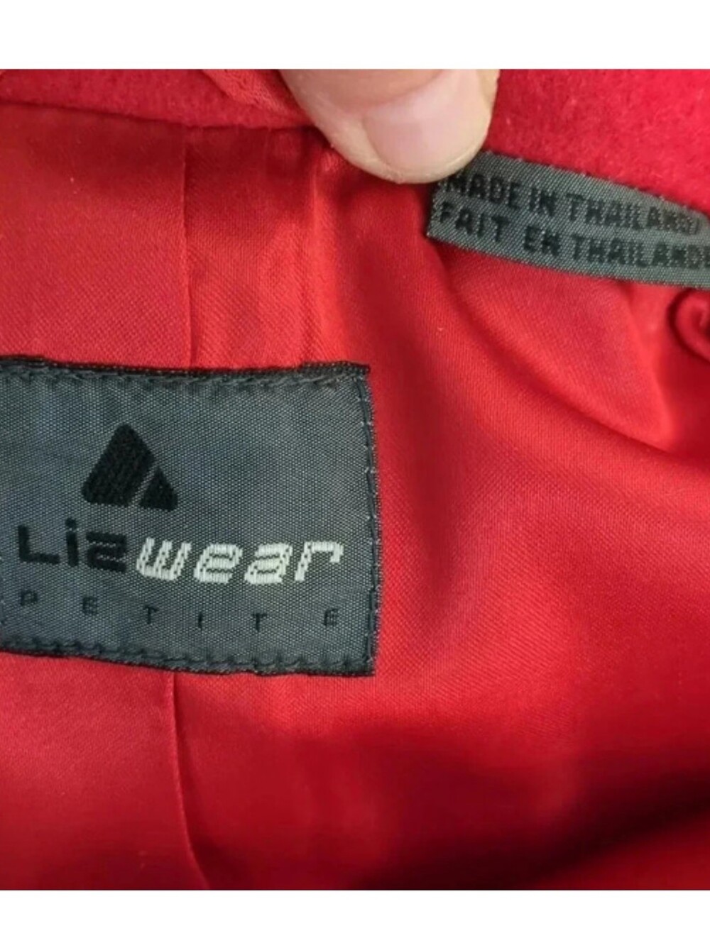 Vintage Lizwear Petites  Red Wool Blend Jacket - Picture 8 of 9
